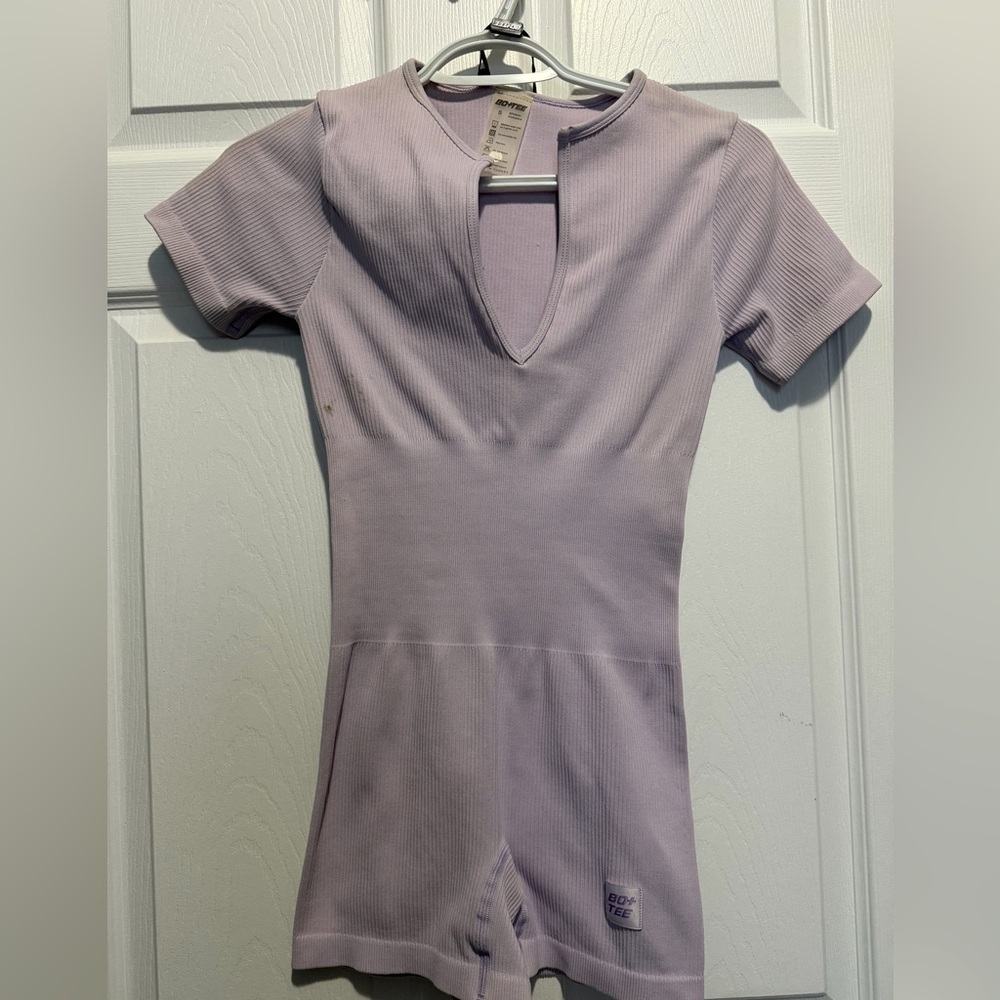 Women's Lavender Short Sleeve Jumpsuit